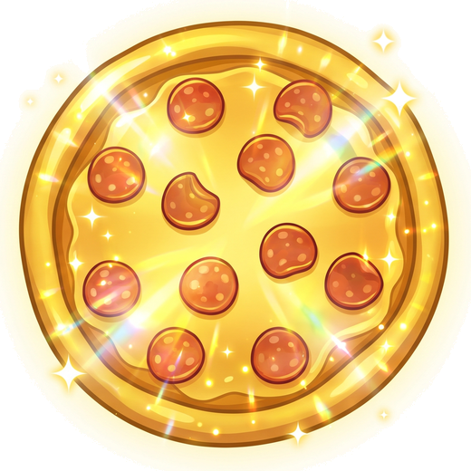 Golden pizza